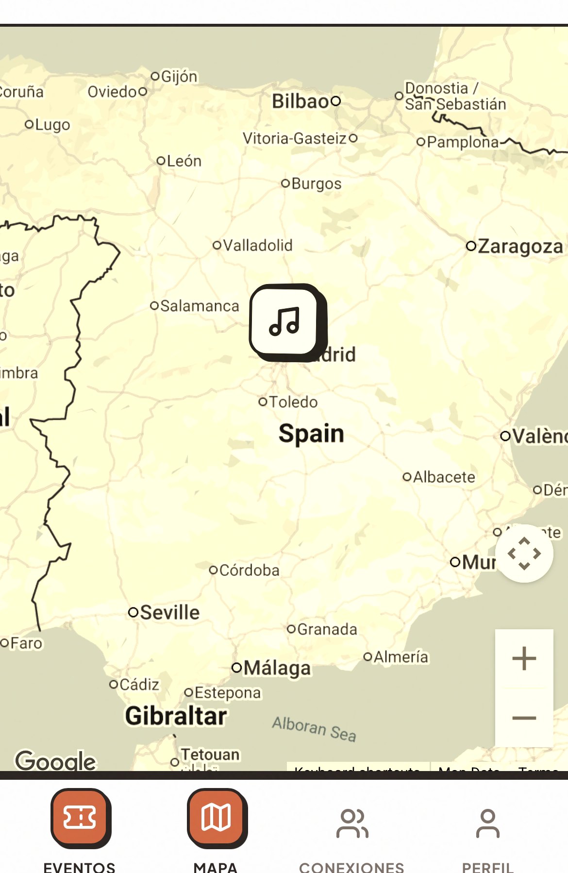 Concert-Connect — Mapa · móvil