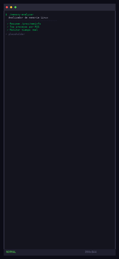 Memory Analyzer - Vista mobile