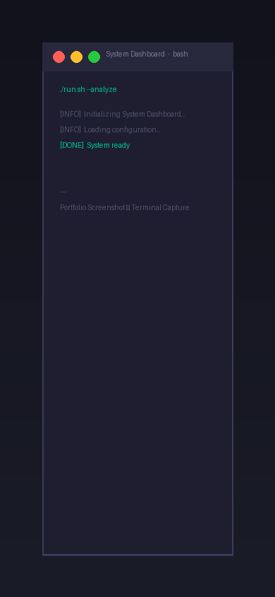 Sys Dashboard - Mobile view