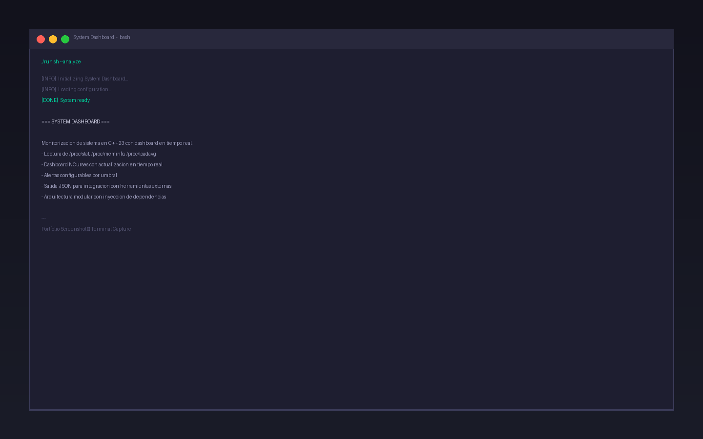 Sys Dashboard