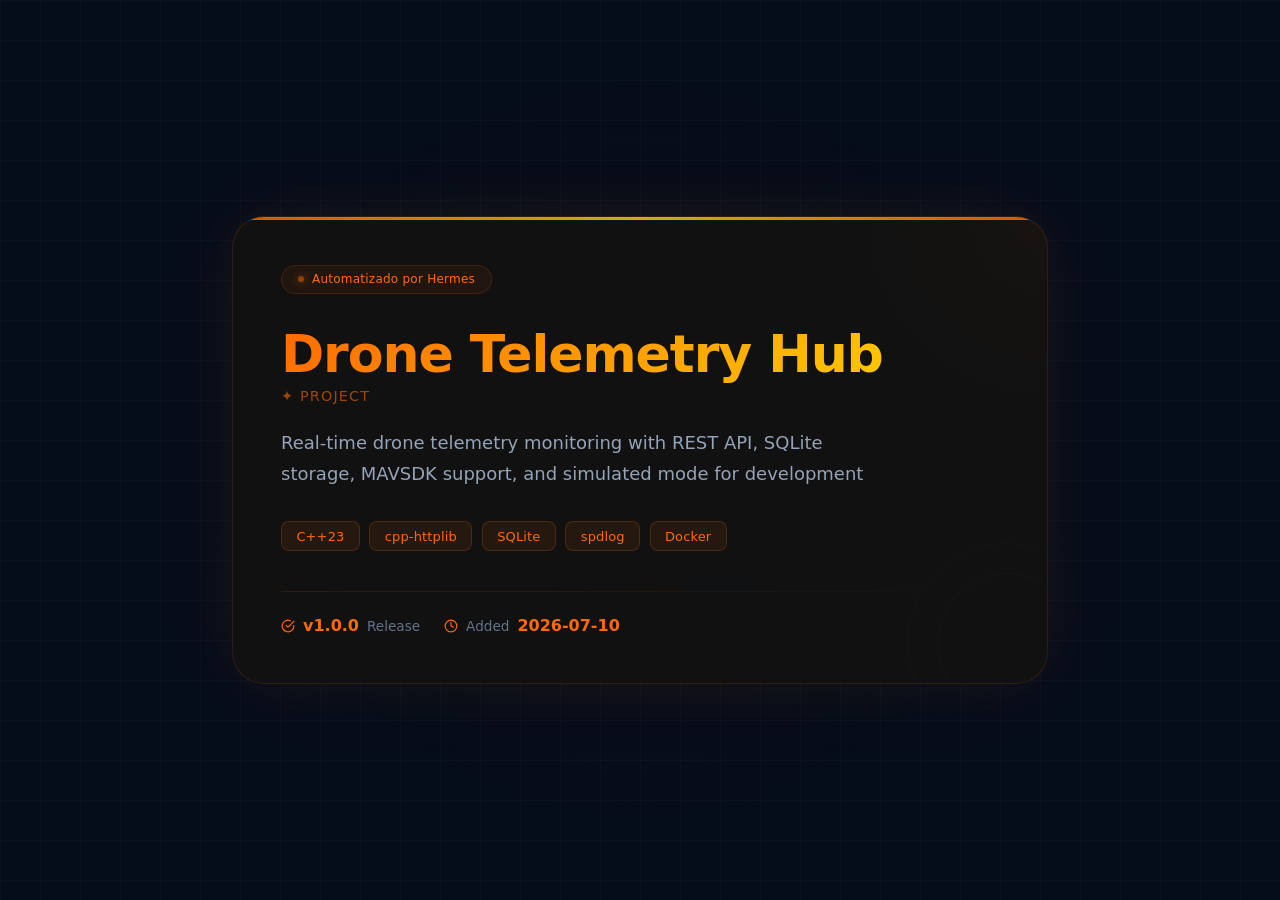 Drone Telemetry Hub