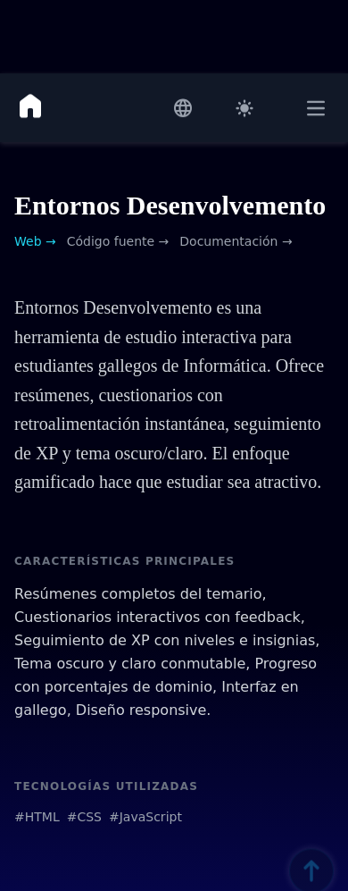 Mobile view of Entornos Desenvolvemento