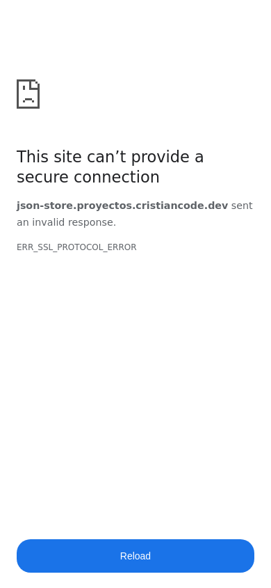 JSON Store - Mobile view
