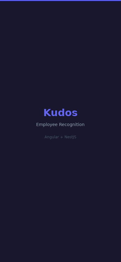 Mobile view of Kudos — Employee Recognition Platform