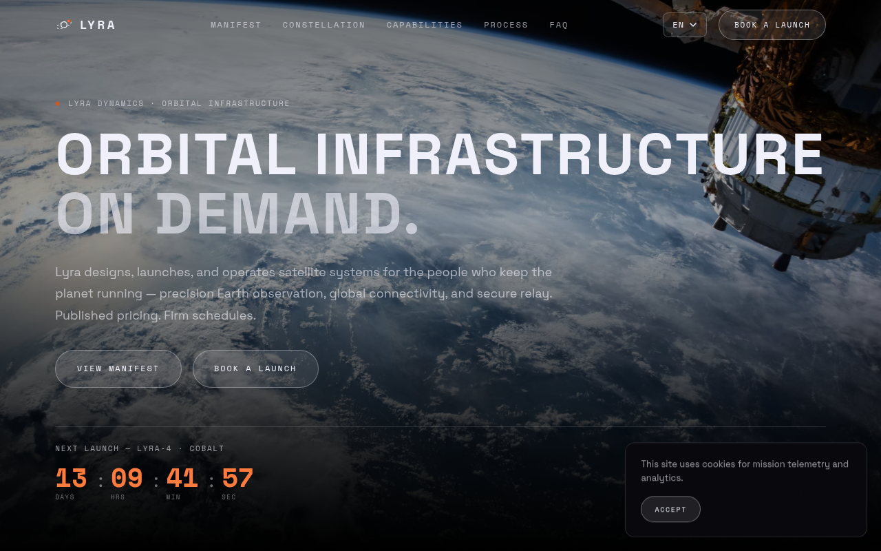 Lyra Dynamics — Infraestructura Orbital