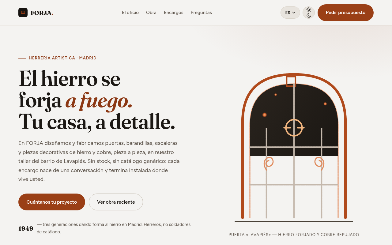 FORJA — Herreros y cobre desde 1949