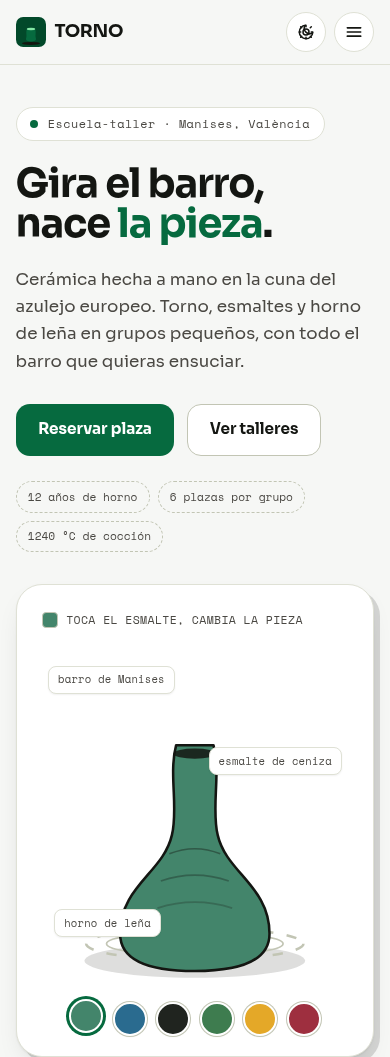 TORNO — taller de cerámica en Manises, València - Vista móvil