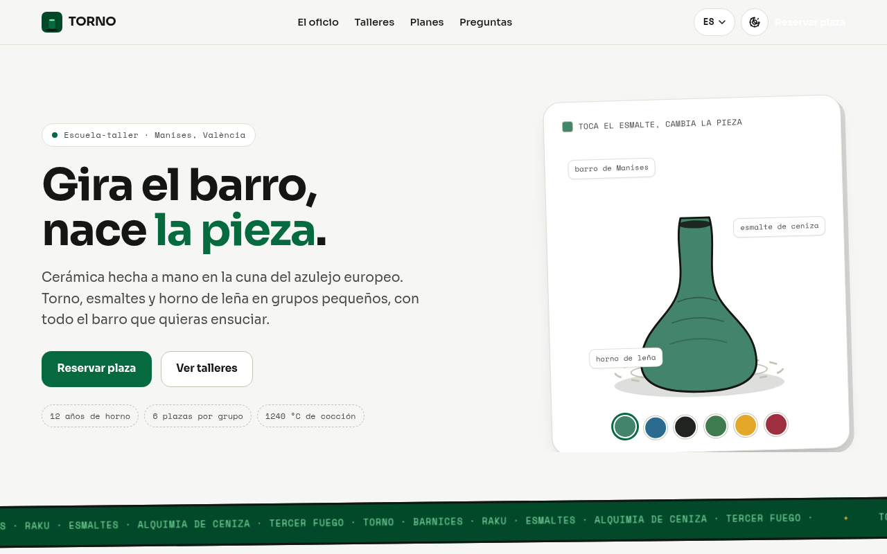TORNO — taller de cerámica en Manises, València