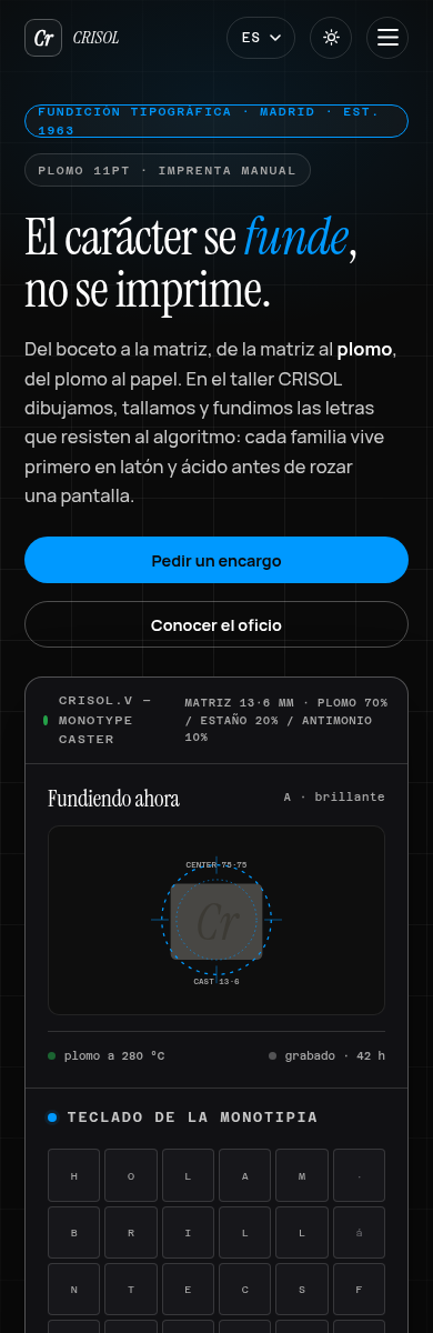 CRISOL - Mobile view