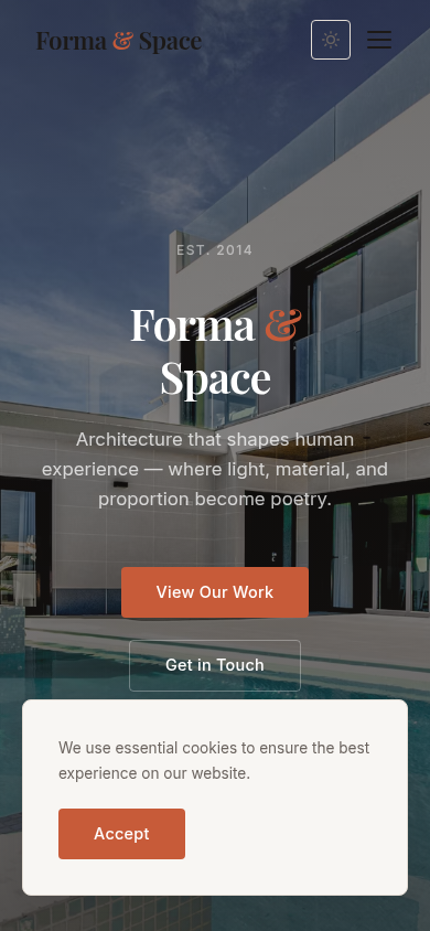 Forma & Space - Vista móvil