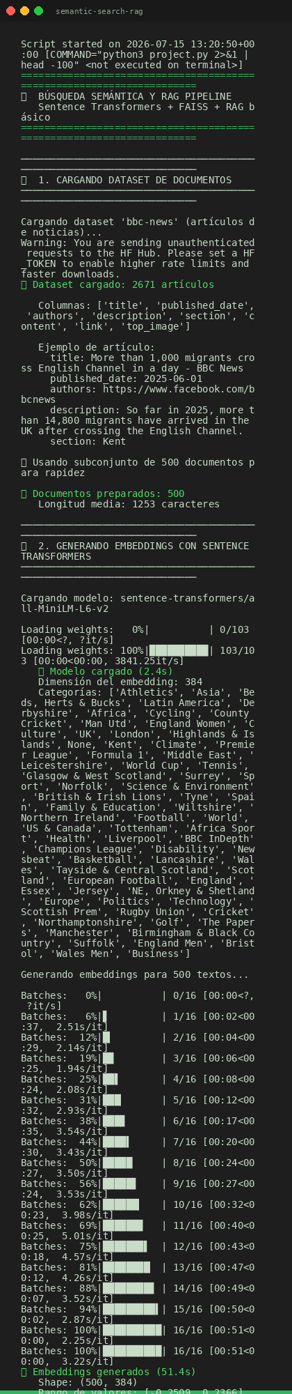 Semantic Search RAG - Mobile view