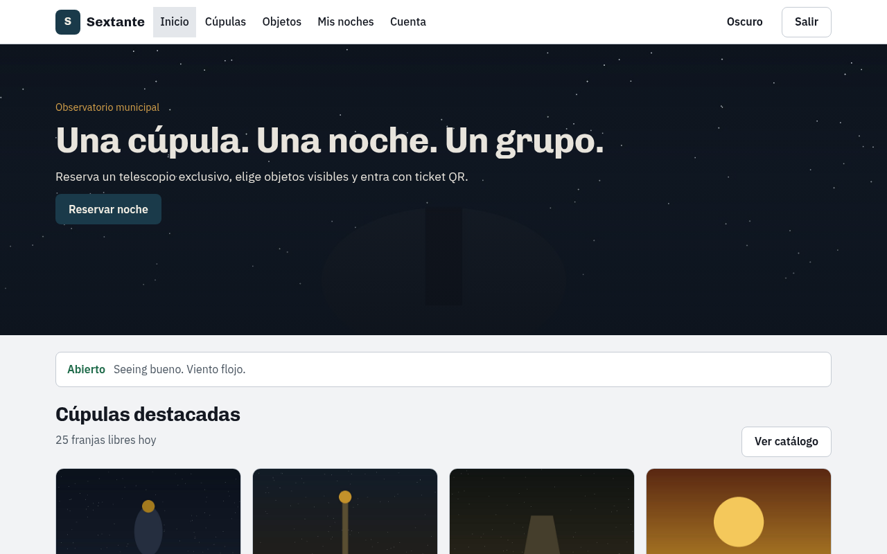 Sextante — Noches de observatorio