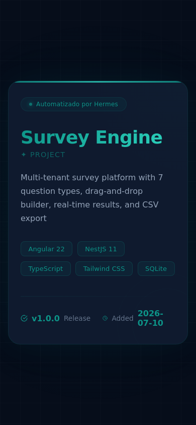 Survey Engine - Vista móvil