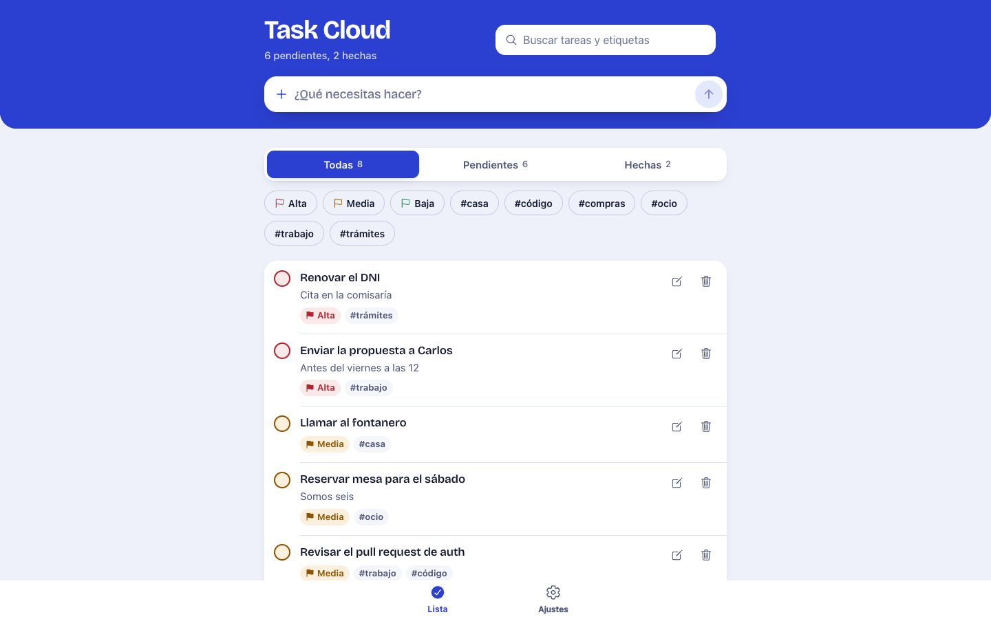 Task Cloud