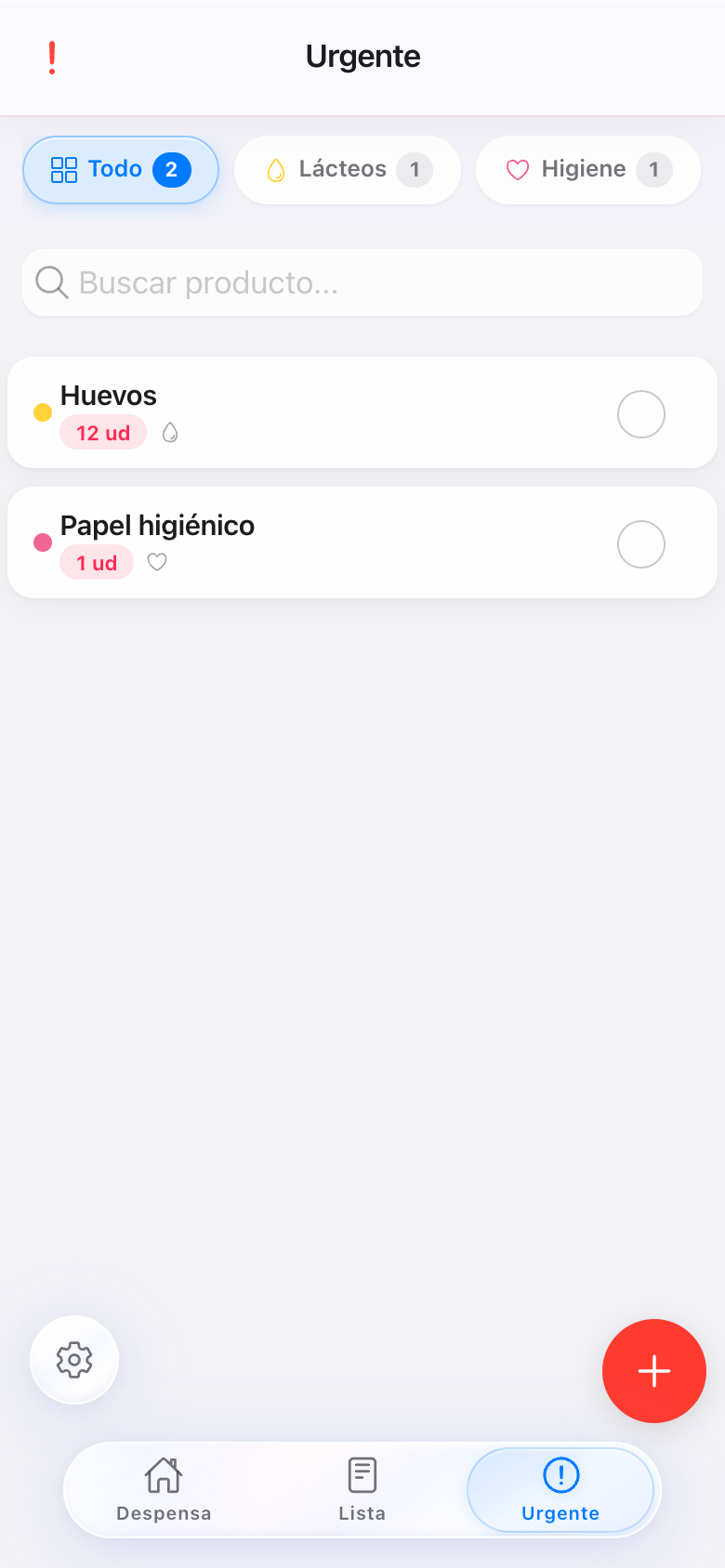 Shopping list — Urgent · mobile