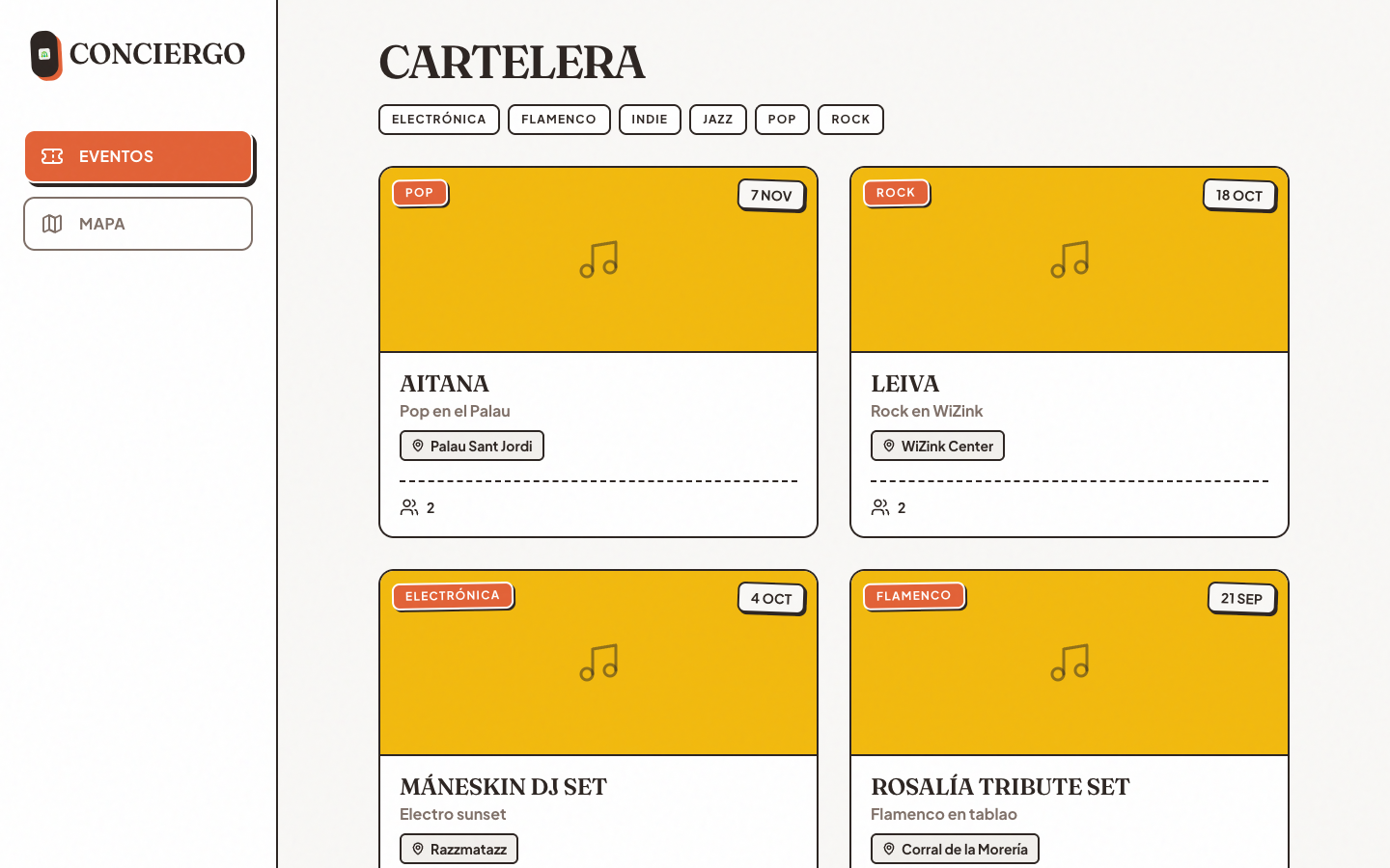 Conciergo — Bill · desktop